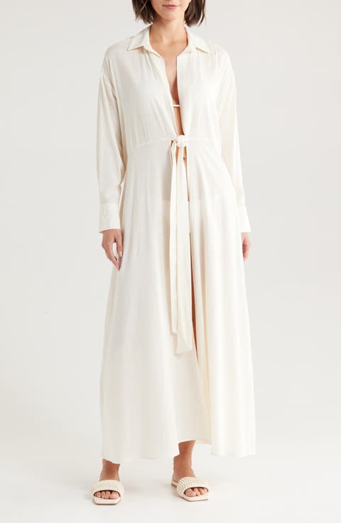 Rosalie Long Sleeve Cover-Up Maxi Dress