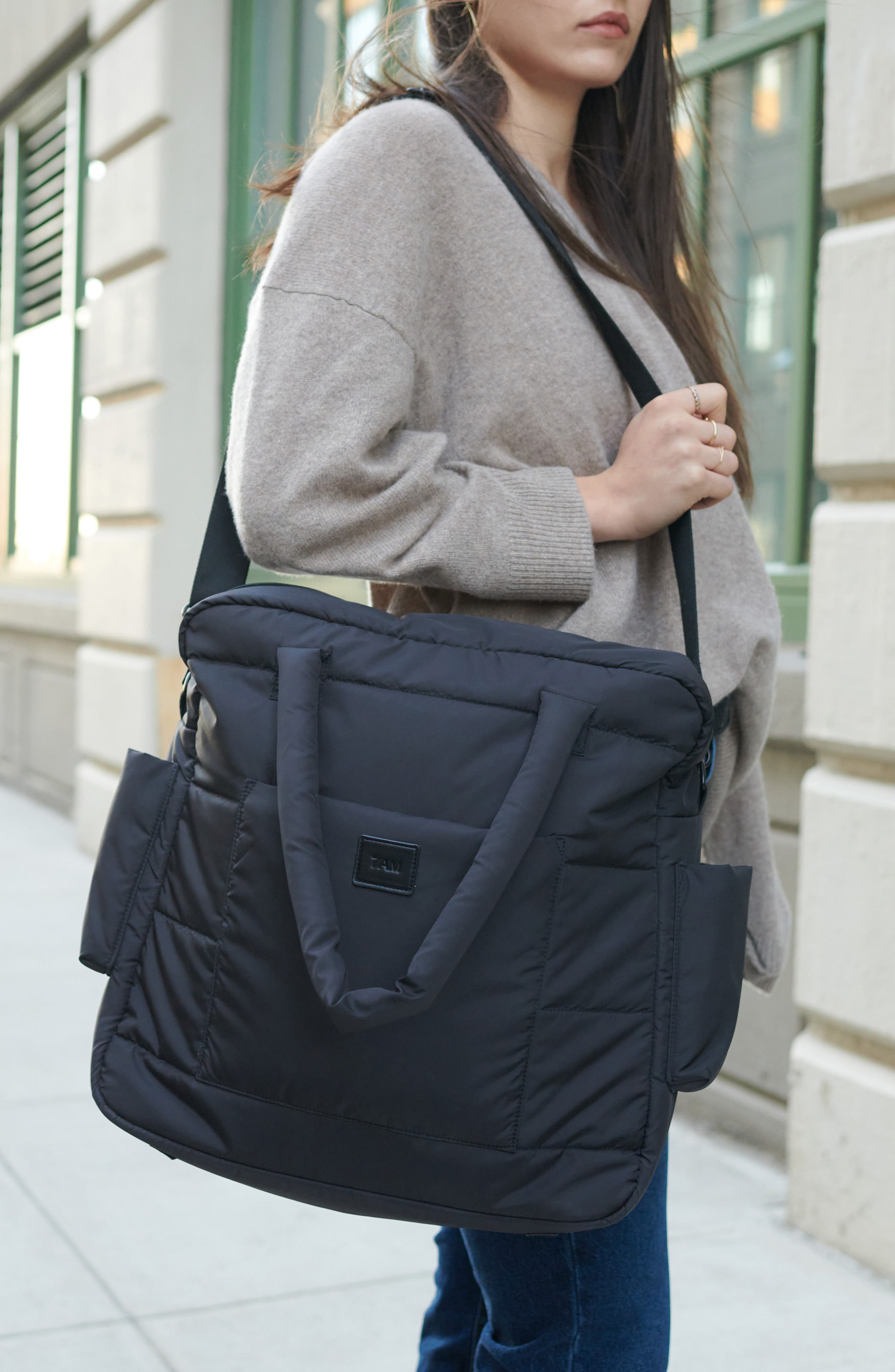 7 A.M. Enfant Plaza Diaper Bag, Alternate, color, Black