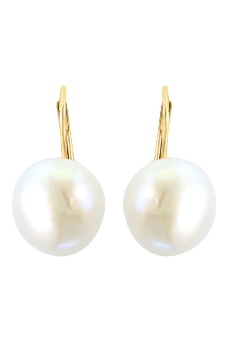 Freshwater Pearl Earrings, Main, color, WHITE