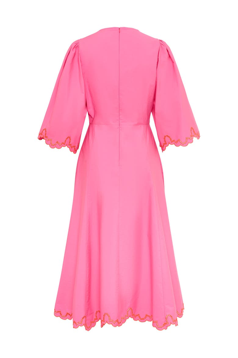 Embroidered Poplin Dress, Alternate, color, Pink