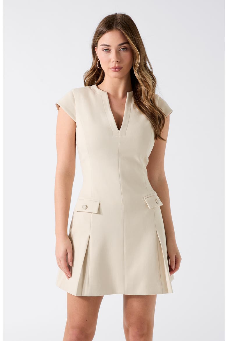 Joandra Pleated Minidress, Alternate, color, MEDIU
