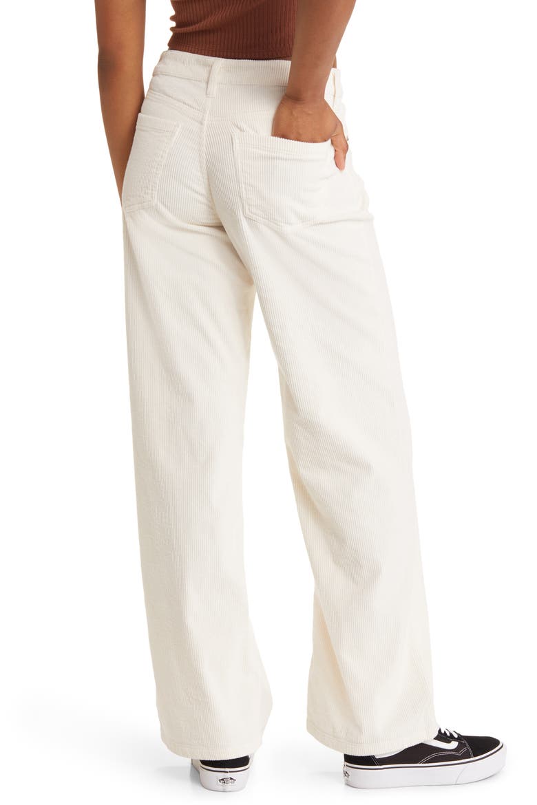 Corduroy Wide Leg Jeans, Alternate, color, WHITE WHISPER
