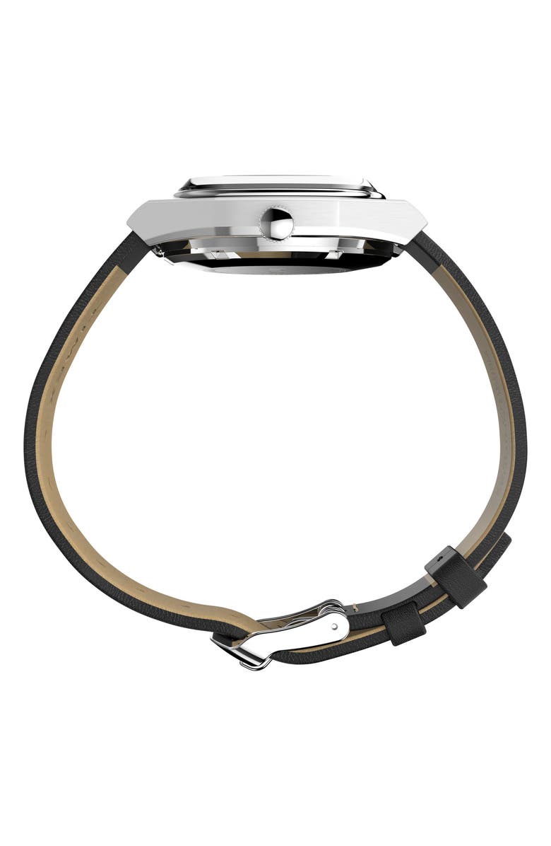 Timex<sup>®</sup> Automatic 1983 E-Line Reissue Leather Strap Watch, 34mm, Alternate, color, 