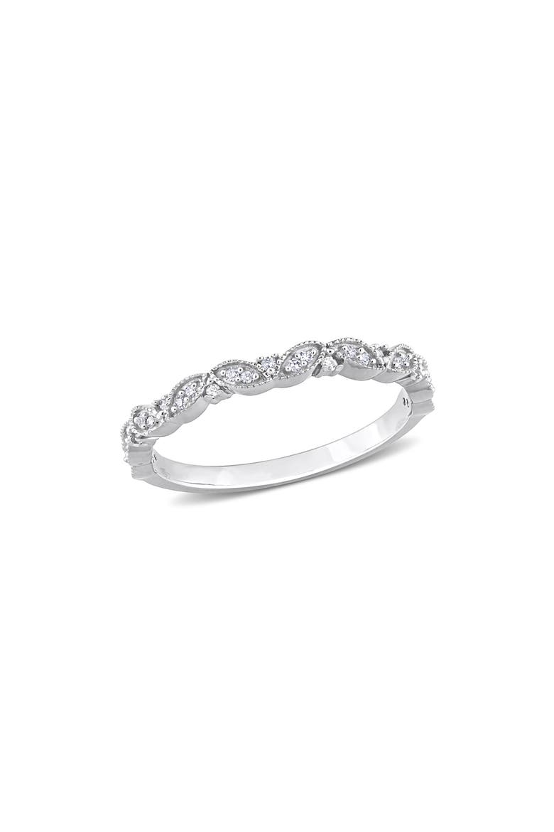 Diamond Semi Eternity Ring - 0.1ct., Main, color, WHITE GOLD