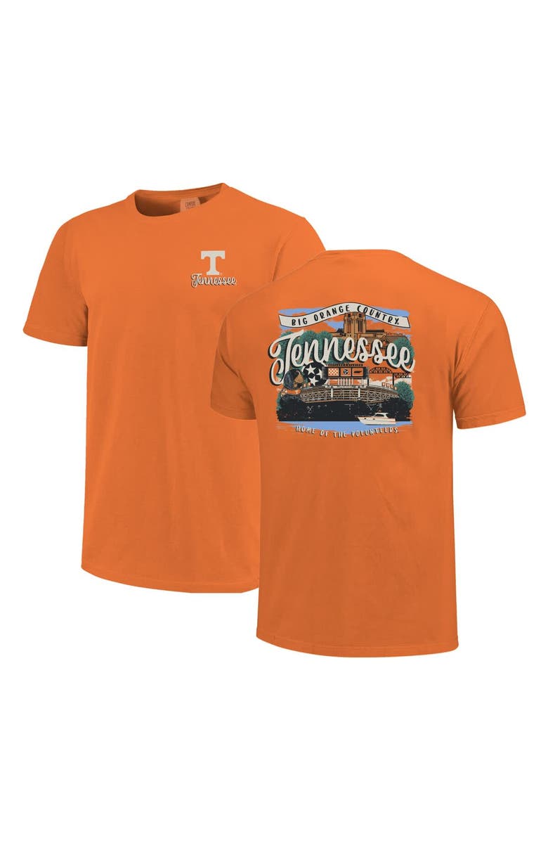 IMAGE ONE Women
s Tennessee Orange Tennessee Volunteers Comfort Colors Campus Scene Drawing Script T-Shirt, Alternate, color, 