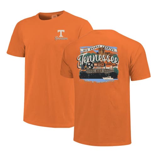 Image One Tennessee Orange Tennessee Volunteers Comfort Colors Campus Scene Drawing Script T-shirt