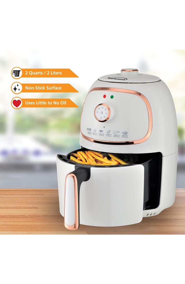 Brentwood 2qt Electric Air Fryer, Alternate, color, White