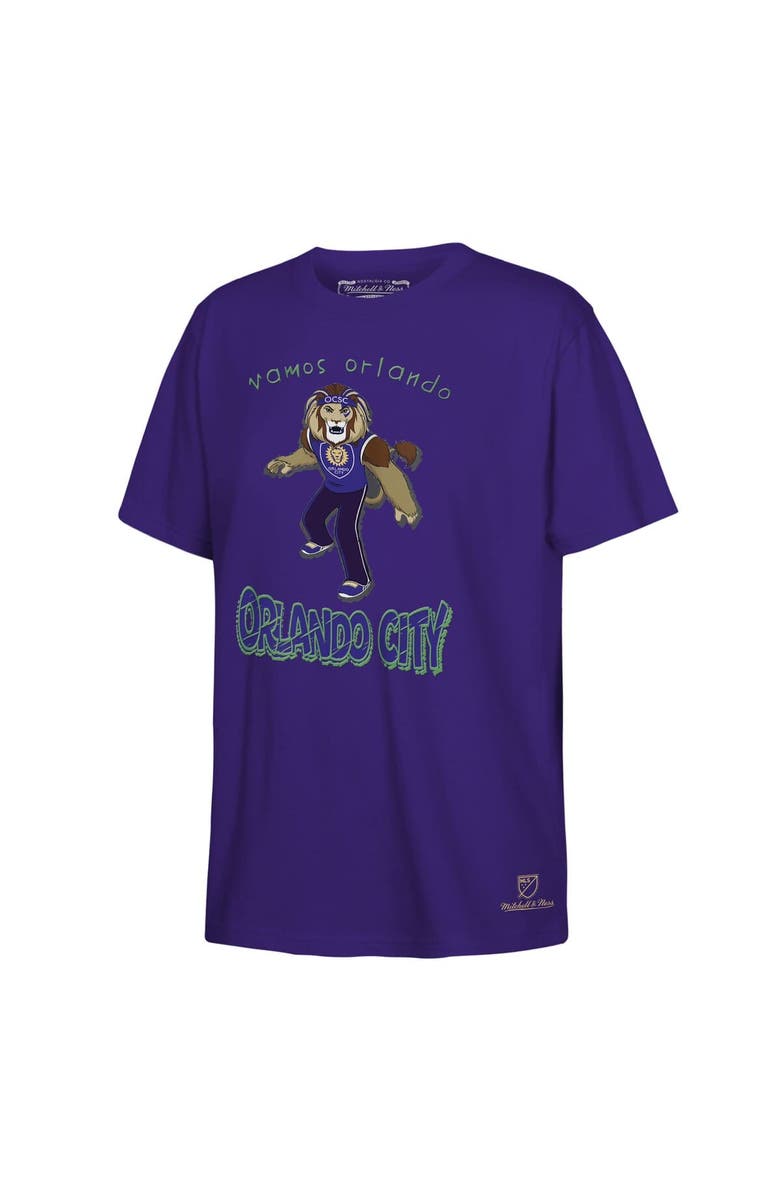 Mitchell & Ness Youth Mitchell & Ness  Purple Orlando City SC Mascot T-Shirt, Alternate, color, Purple