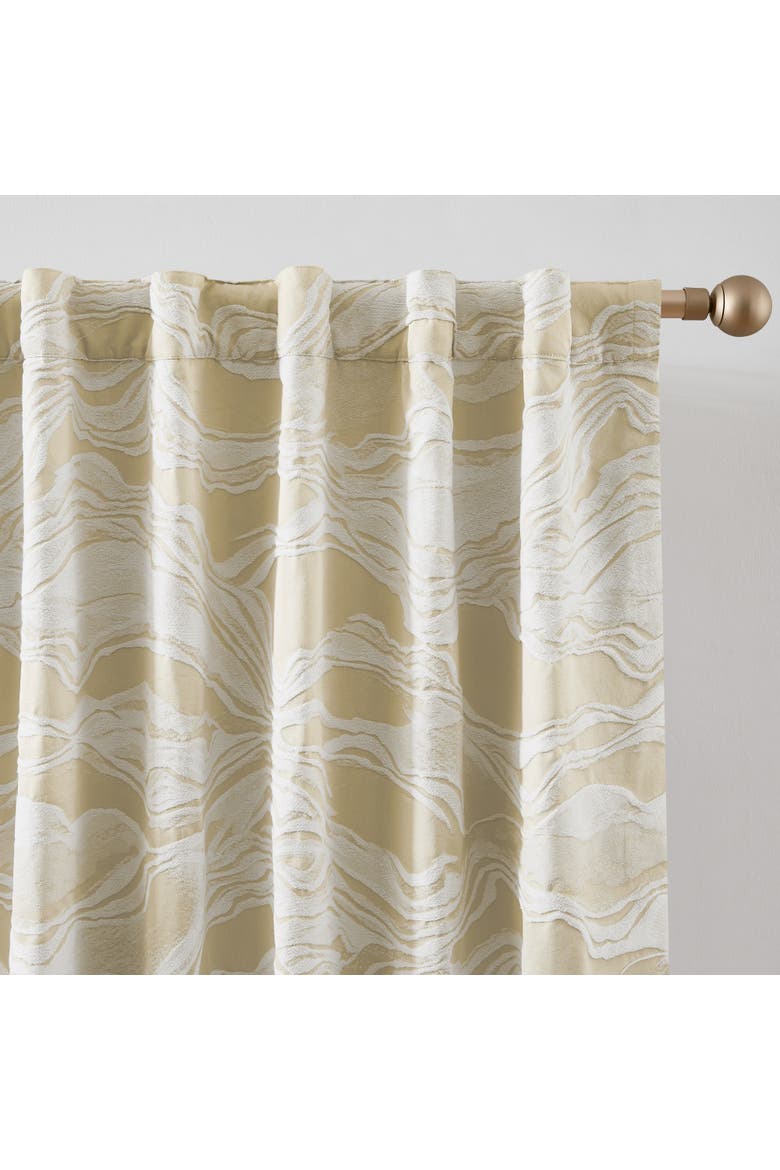 Cascade Wave Blackout Window Panel, Alternate, color, Cream/White