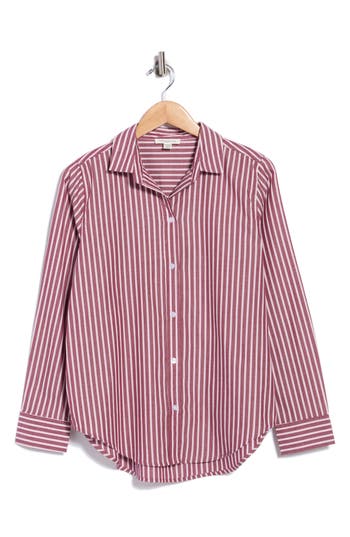 Beachlunchlounge Belly Cotton Shirt In Raspberry Beret