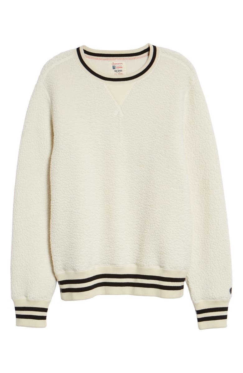 Todd Snyder + Champion Fleece Crewneck Sweatshirt, Alternate, color,