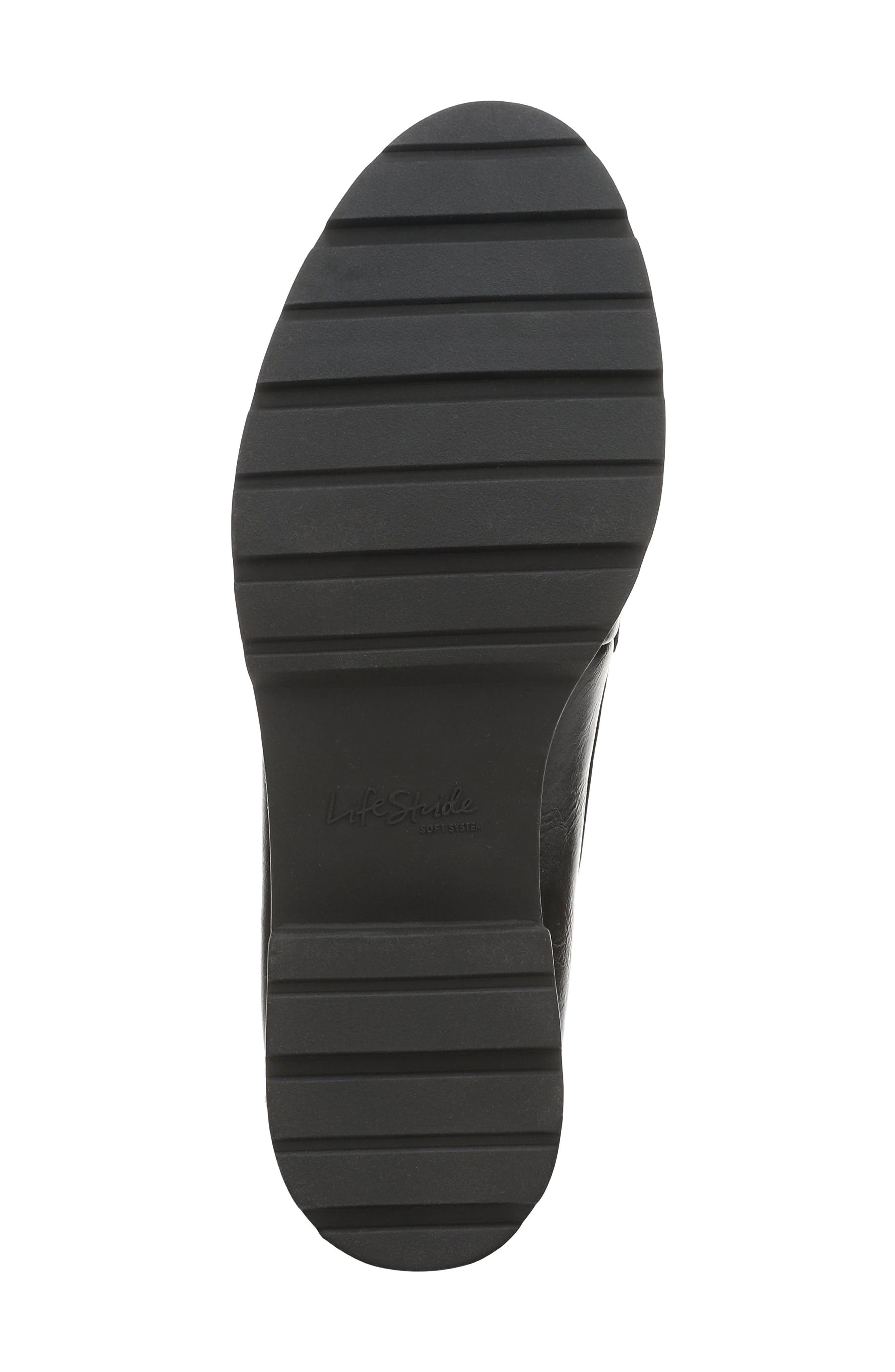 London 4 Faux Leather Loafer, Alternate, color, BLACK