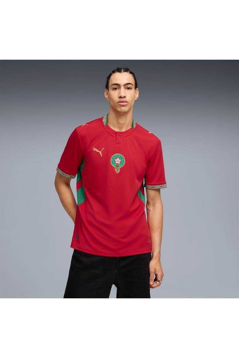 Men's Puma  Red Morocco National Team 2026 Home Replica Jersey, Main, color, Red