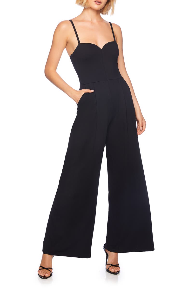 Susana Monaco Sweetheart Neck Wide Leg Jumpsuit, Main, color, 