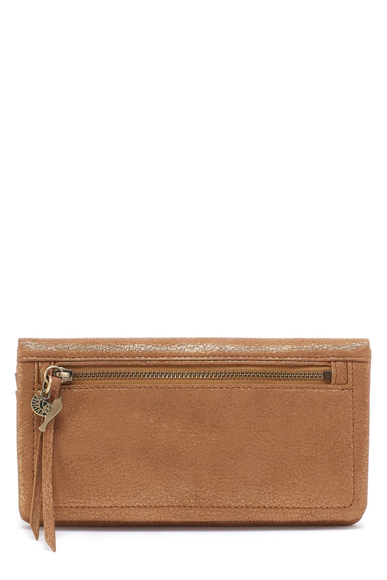 Lumen Continental Leather Wallet, Main, color, HONEY GOLD