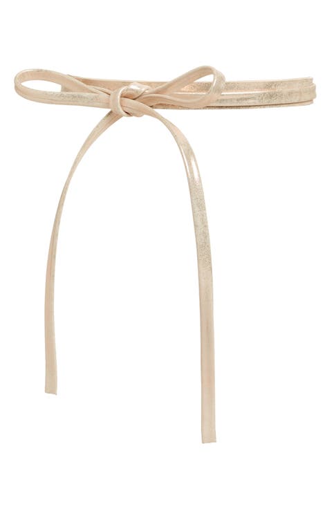 Skinny Leather Wrap Belt