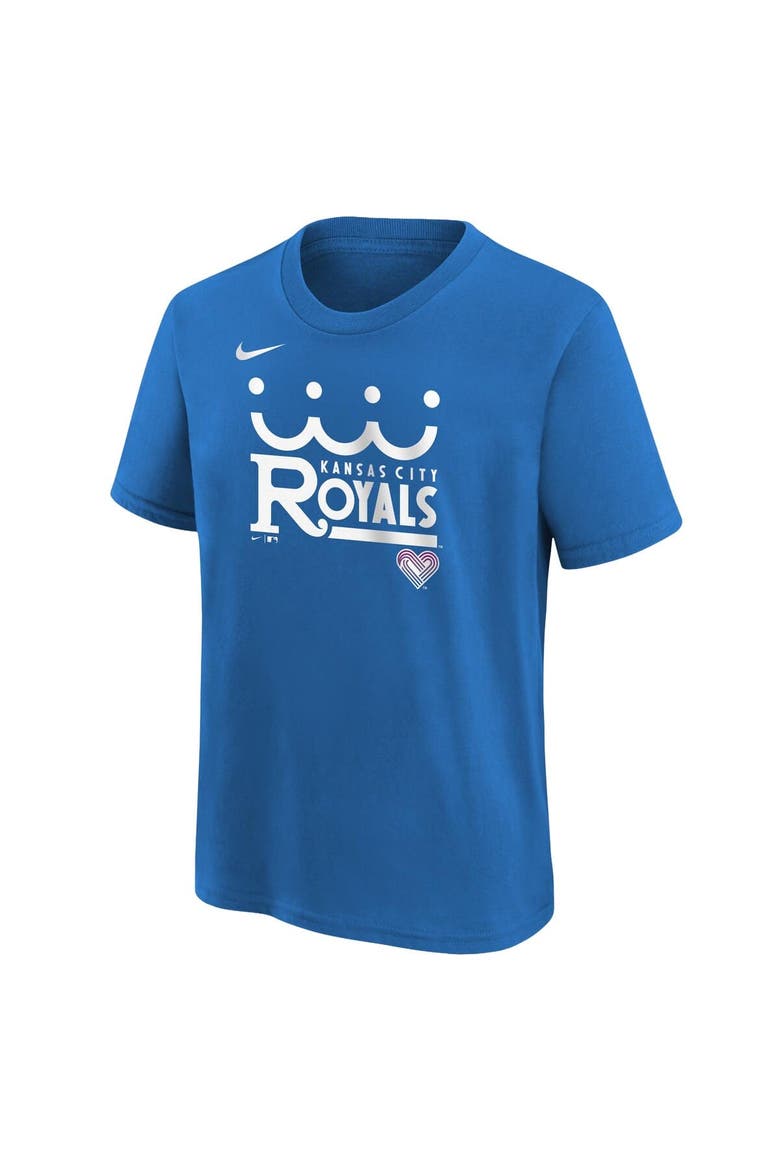 Youth Nike Royal Kansas City Royals 2026 City Connect Wordmark T-Shirt, Alternate, color, Royal