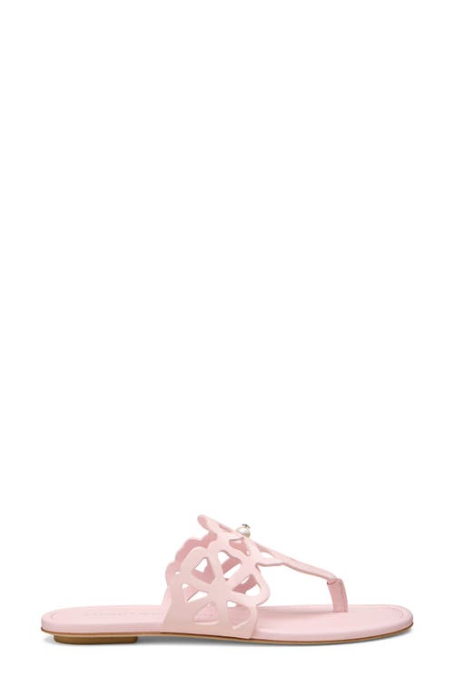 Stuart Weitzman Jasmine Patent Cutout Thong Sandals