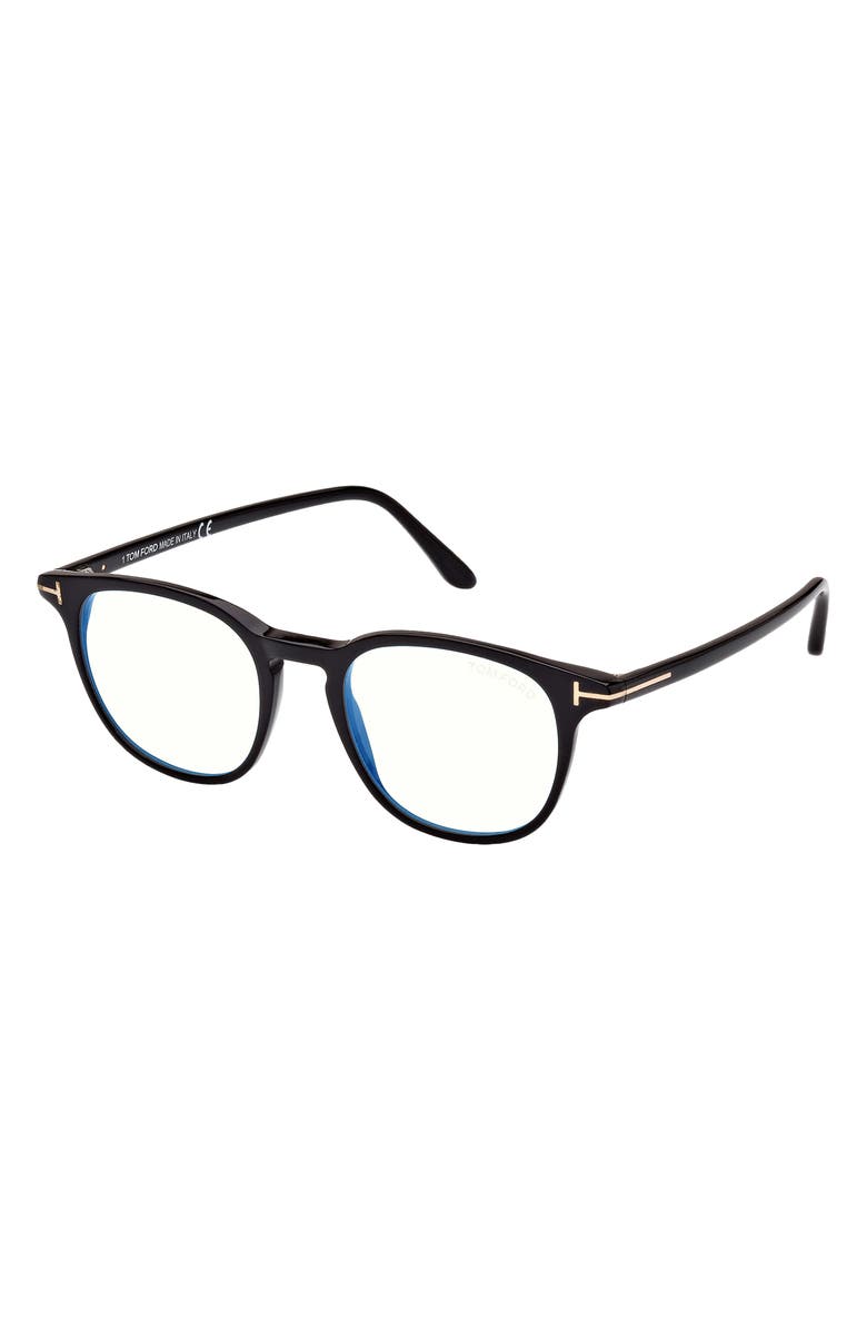 TOM FORD 50mm Blue Light Blocking Glasses, Alternate, color,