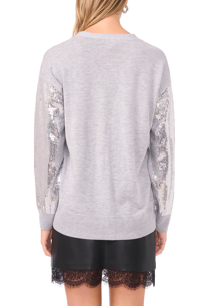 Sequin Cardigan, Alternate, color, LIGHT HEATHER GREY