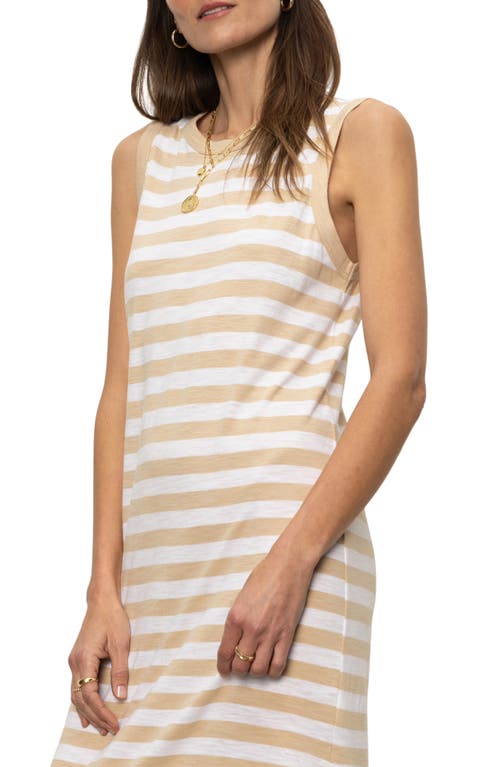 Shop Sanctuary Stripe Sleeveless Tiered Organic Cotton Blend Maxi Dress