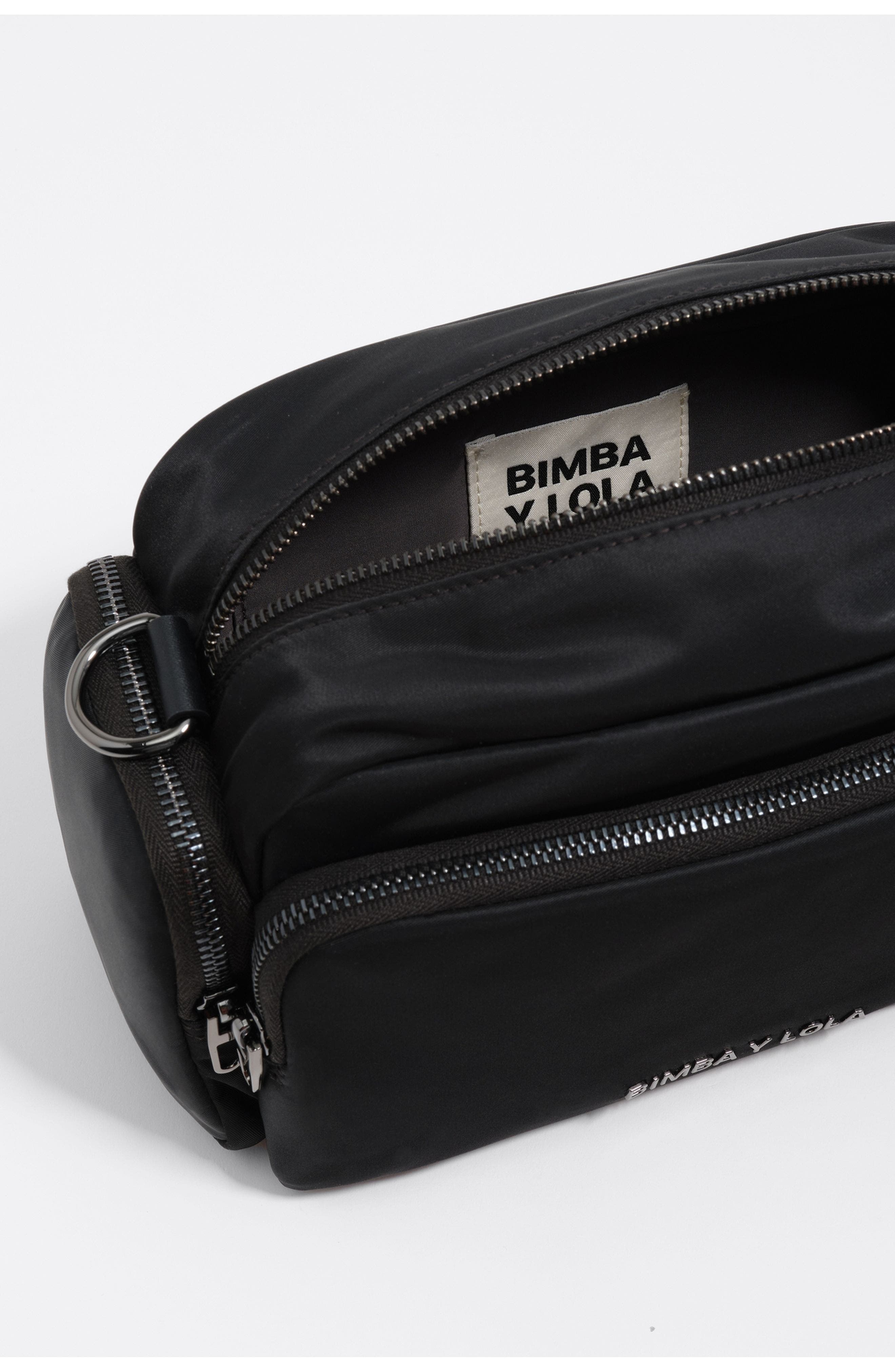 Bimba y Lola Nylon Pocket Rectangular Crossbody Bag, Alternate, color, Black