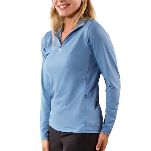 Uv Skinz Quarter Zip Vented Sun Shirt In Baltic