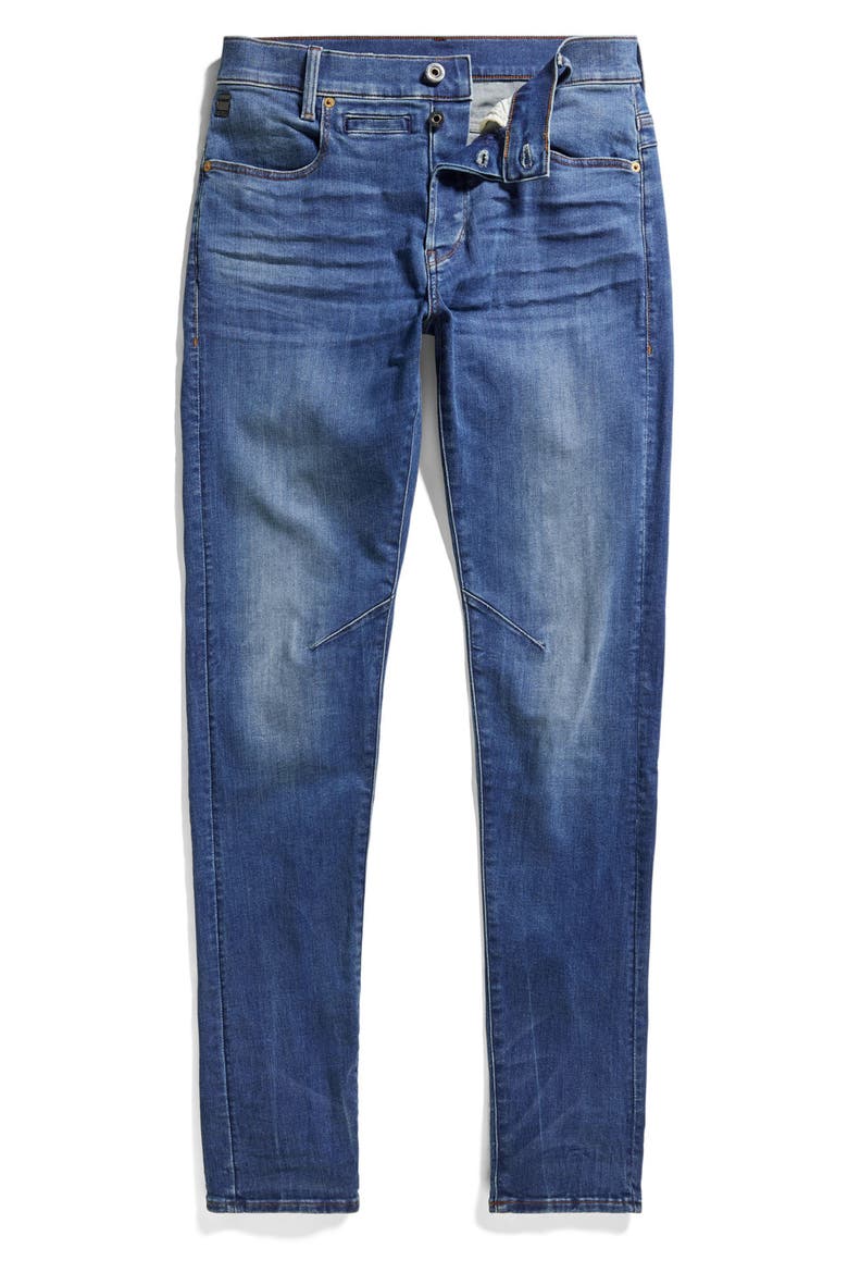 D-Staq 3D Slim Fit Jeans, Alternate, color, MEDIUM INDIGO AGED