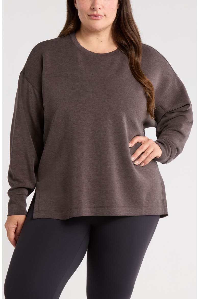 Soft Luxe Tunic, Main, color, BROWN MOLE HEATHER