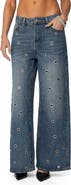 EDIKTED Jainie Grommet Low Rise Jeans