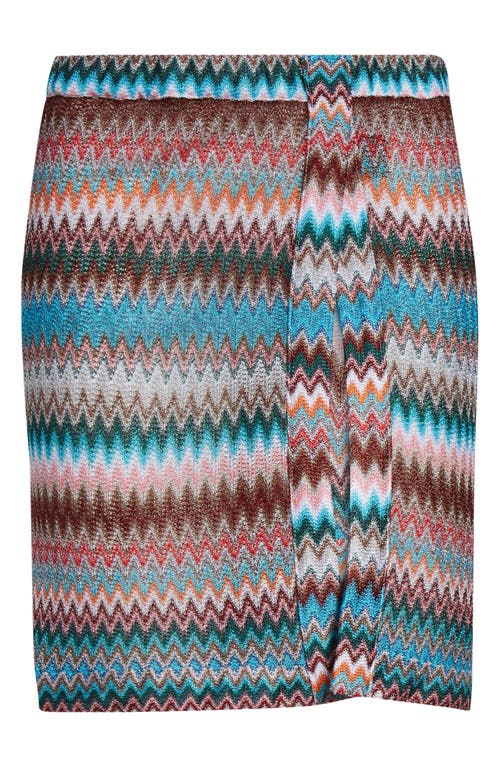 Missoni Chevron Fringe Cover-up Pareo In Blue Multi