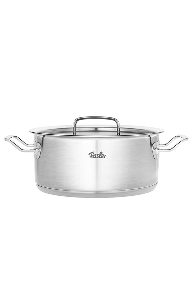 Fissler Original-Profi Collection Stainless Steel Rondeau with Metal Lid, Alternate, color, Stainless Steel