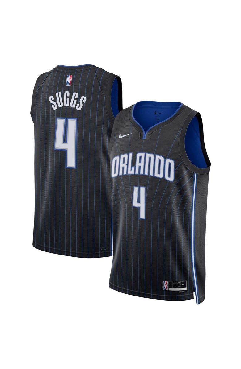 Nike Unisex Nike Jalen Suggs Black Orlando Magic Swingman Jersey - Icon Edition, Main, color, 