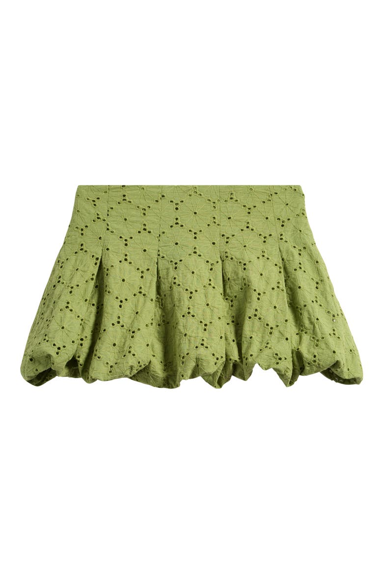 Kids' Cotton Eyelet Bubble Hem Skirt, Main, color, LIGHT GREEN