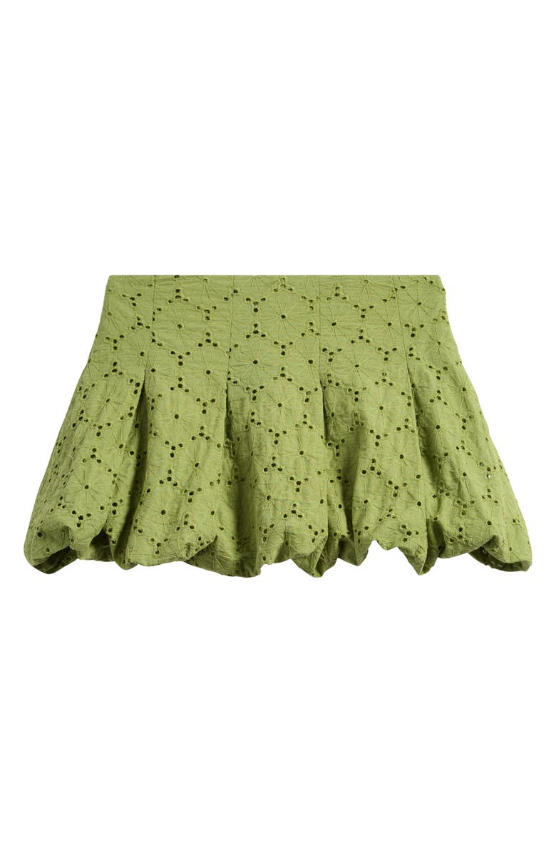 Good Luck Girl Kids' Cotton Eyelet Bubble Hem Skirt, Main, color, Light Green