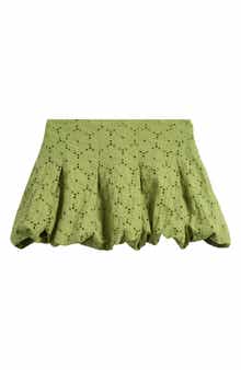 Kids' Cotton Eyelet Bubble Hem Skirt