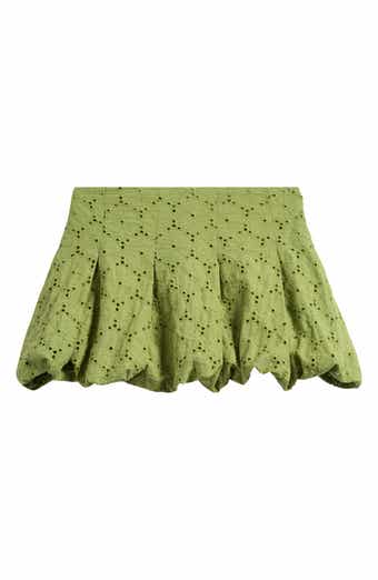Kids' Cotton Eyelet Bubble Hem Skirt