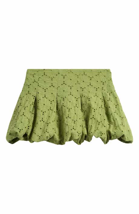 Kids' Cotton Eyelet Bubble Hem Skirt