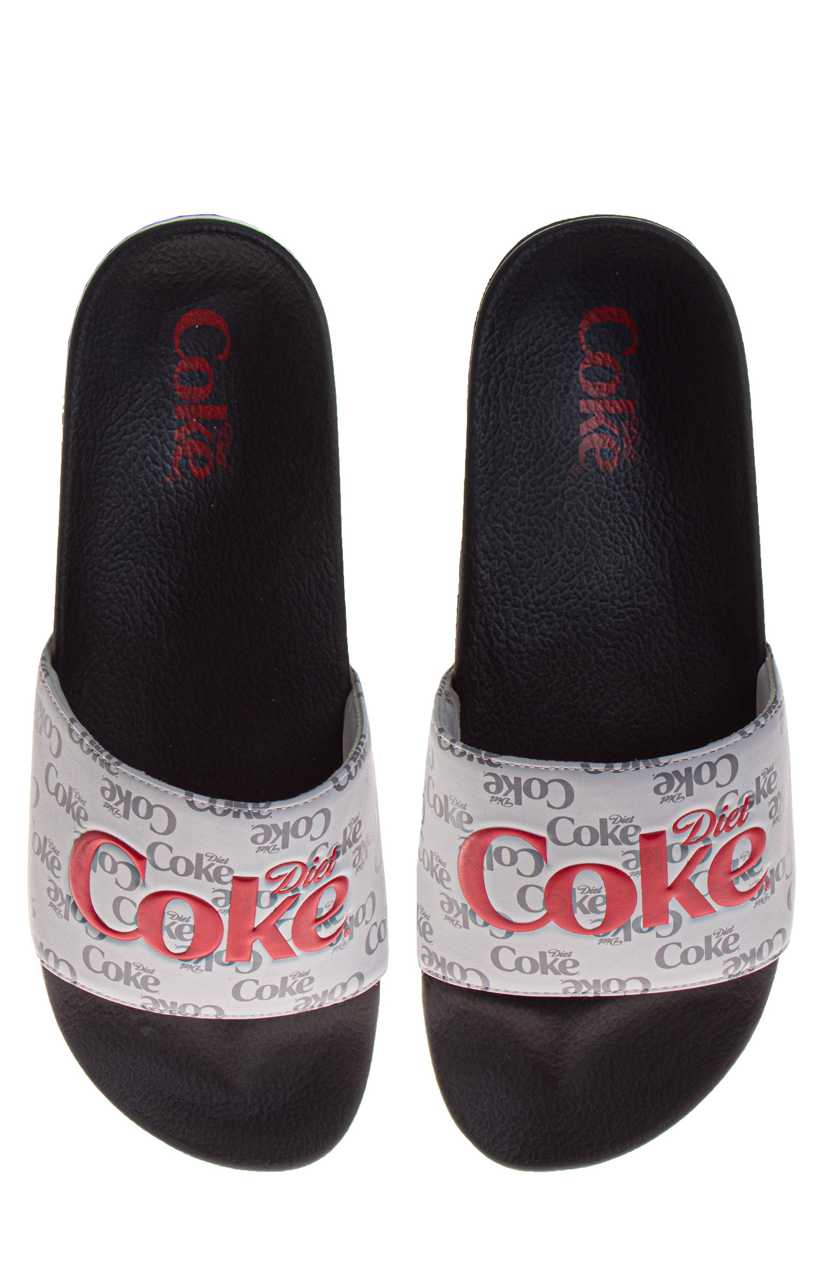 Coca Cola Diet Coke<sup>®</sup> Slide Sandal, Alternate, color, Grey Black