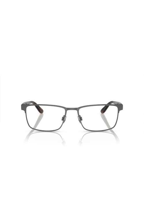 Polo Ralph Lauren 56mm Rectangle Optical Glasses In Black