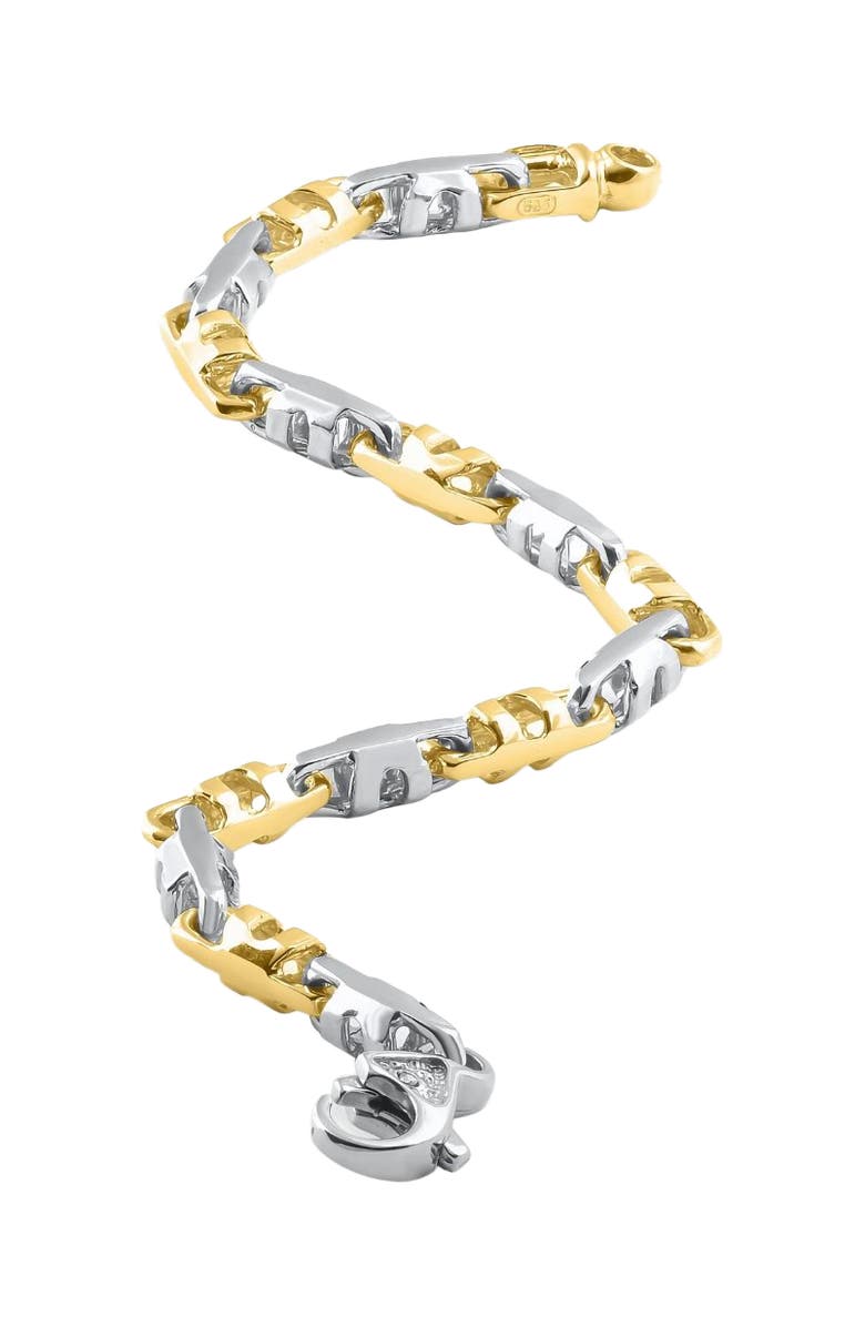 Bliss Diamond Men's Solid 14k Gold 28 grams 6mm Heavy Masculine Bracelet 8", Alternate, color, 