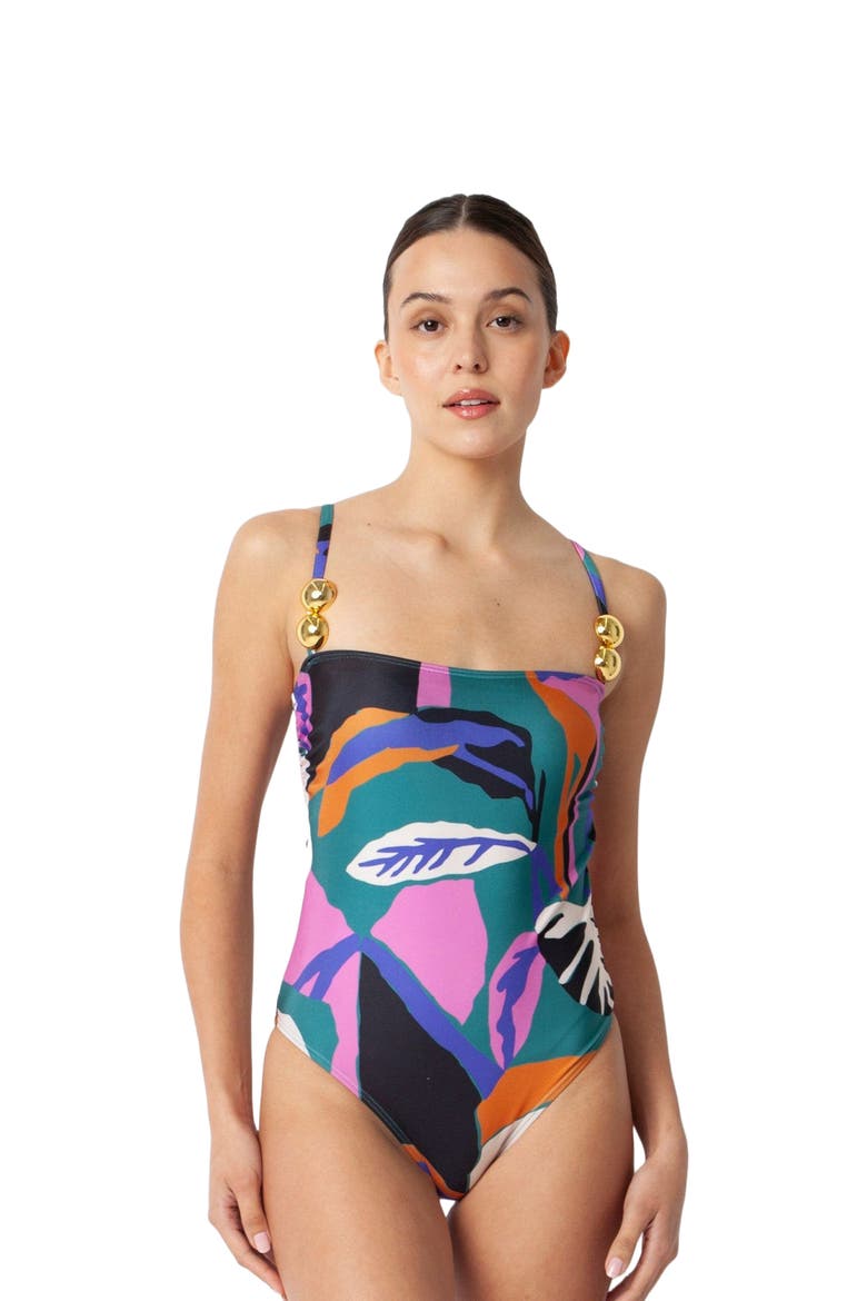 Bella One-Piece Swimsuit, Alternate, color, Lush