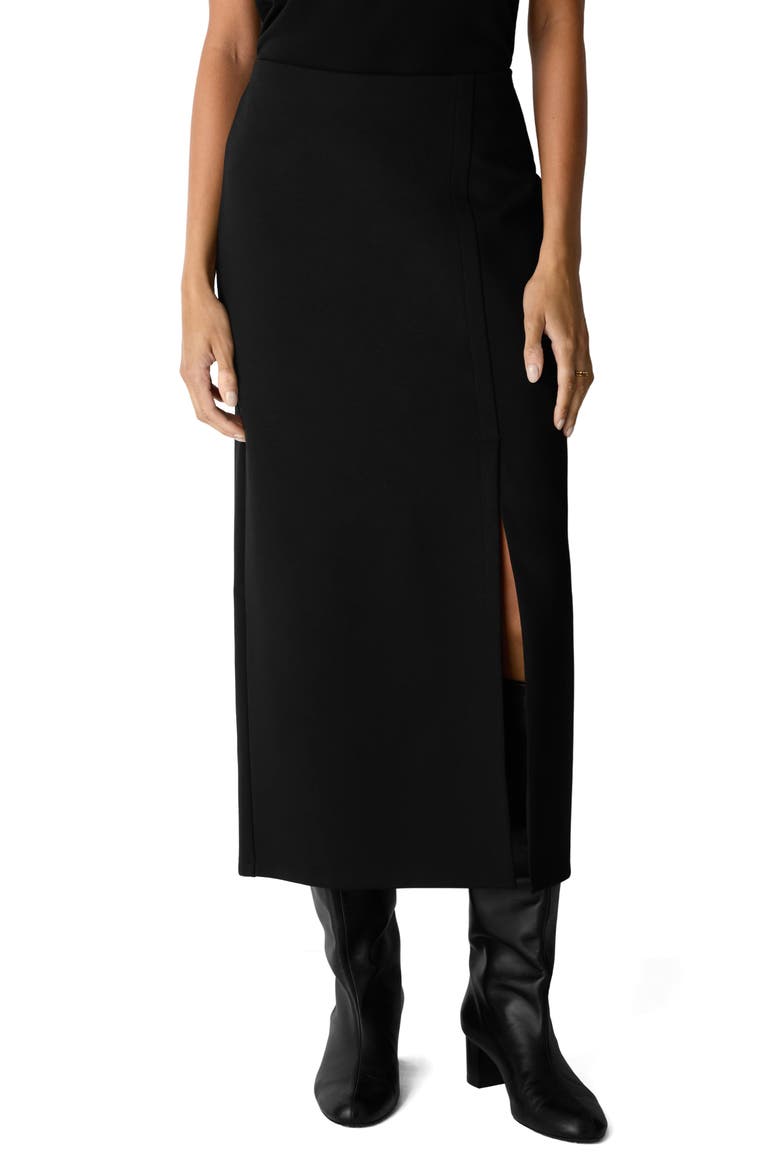 Stretch Jersey Maxi Skirt, Main, color, BLACK