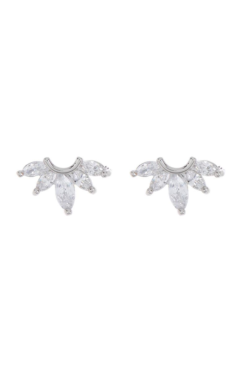 NORDSTROM RACK Marquise CZ Stud Earrings, Main, color, Clear- Silver