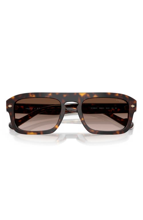 Vogue 53mm Gradient Square Sunglasses In Dark Havana