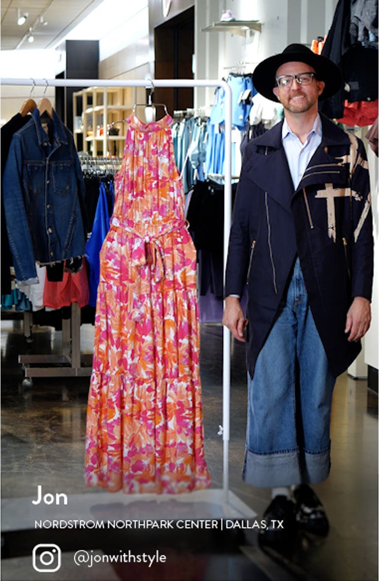 Caroline Floral Mock Neck Maxi Dress