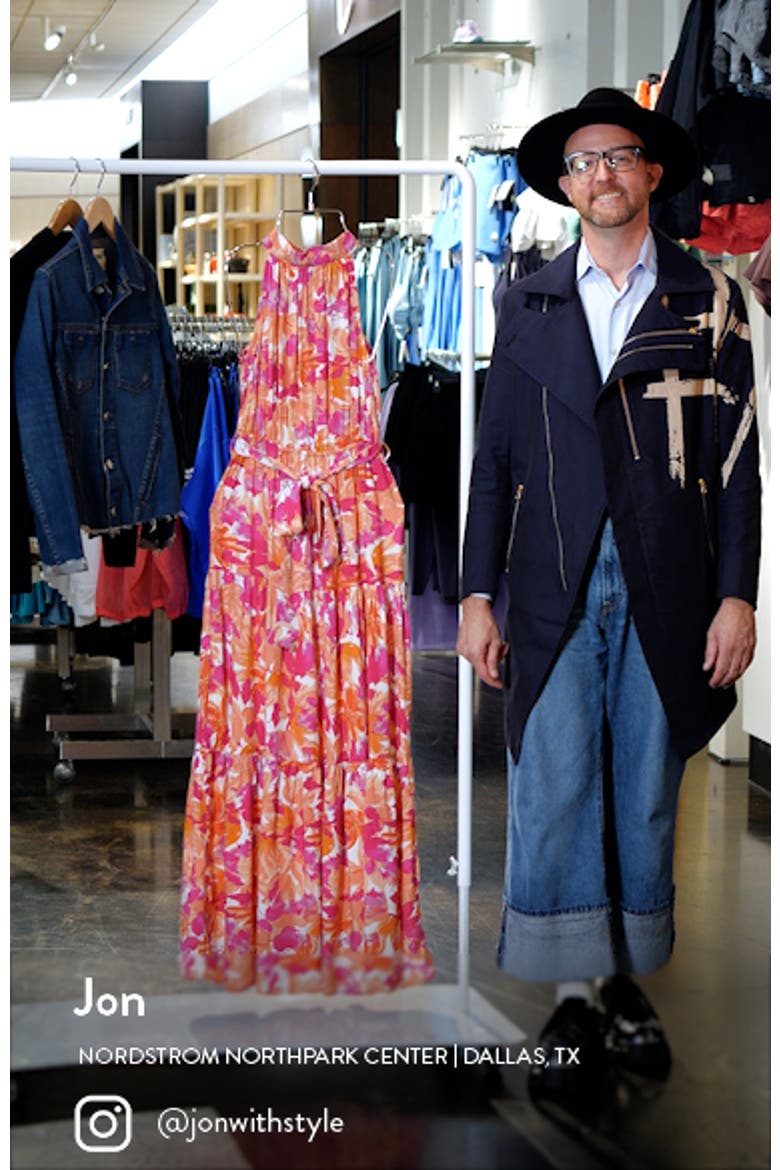 Caroline Floral Mock Neck Maxi Dress video