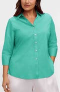 Foxcroft Mary Non-Iron Stretch Cotton Button-Up Shirt