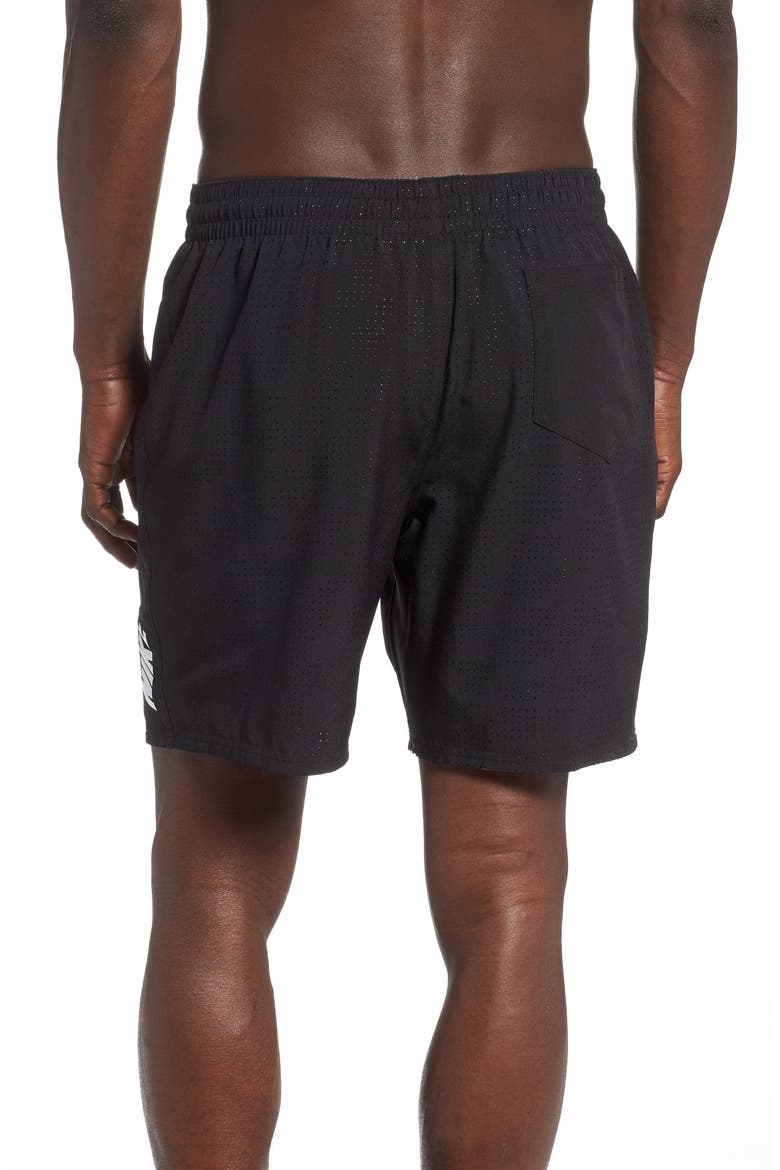 Camo Mesh Reversible Volley Shorts, Alternate, color, BLACK