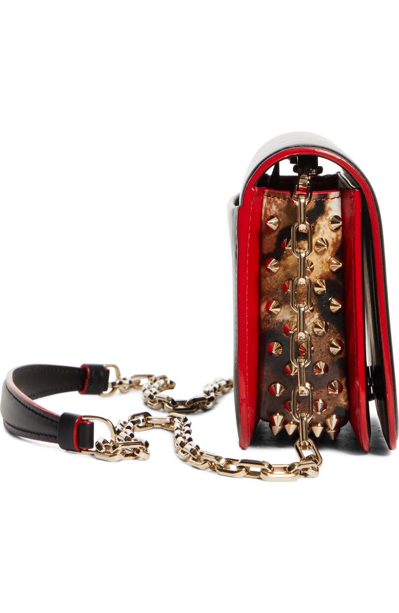 Christian Louboutin Small Paloma Leather Clutch, Alternate, color, Multi/ Gold